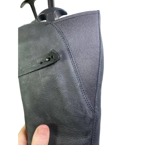 Eddie Bauer Lodge Wedge Waterproof Insulated Boot Women size 8.5 Black Leather - Picture 6 of 11